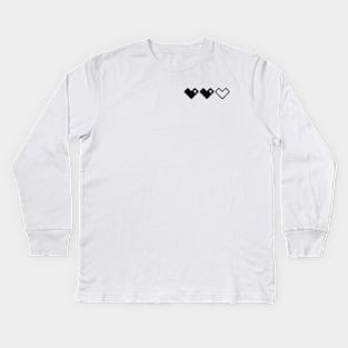 Pixel hearts Kids Long Sleeve T-Shirt